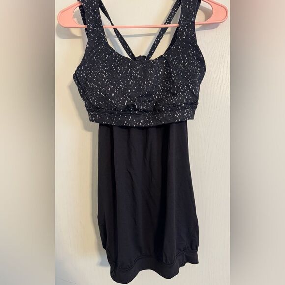Lululemon tank grey/black floral Size 6 - Picture 1 of 4